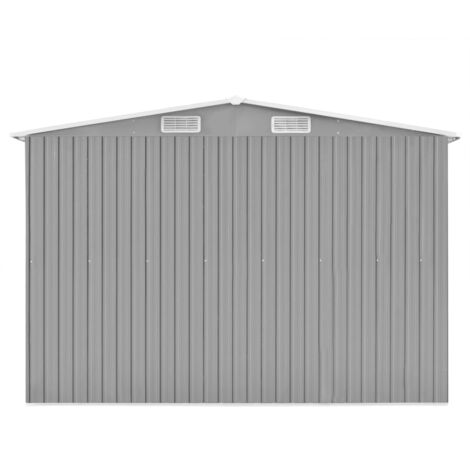 Garden Shed，Storage Shed 257x298x178 cm Metal Grey VSVS6764777