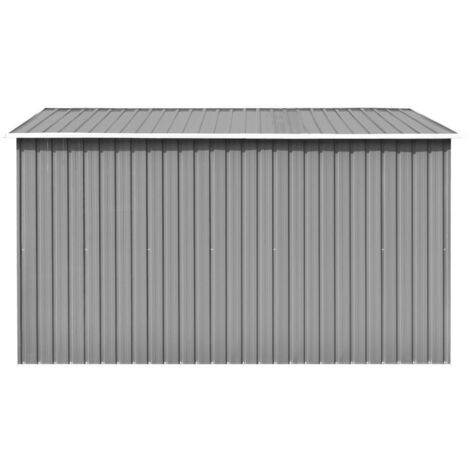 Garden Shed，Storage Shed 257x298x178 cm Metal Grey VSVS6764777