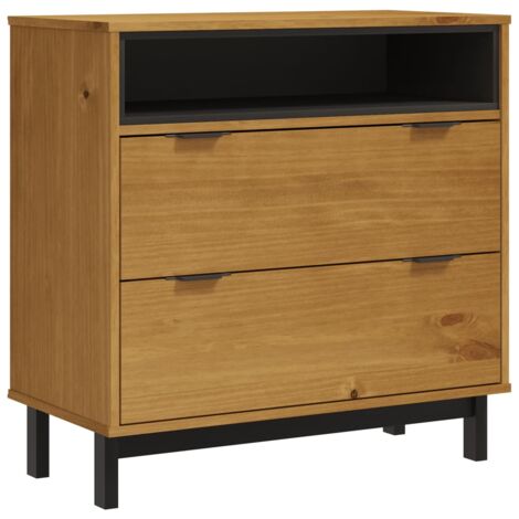 Drawer Cabinet，Drawer Chest FLAM 80x40x80 cm Solid Wood Pine VSVS3211512