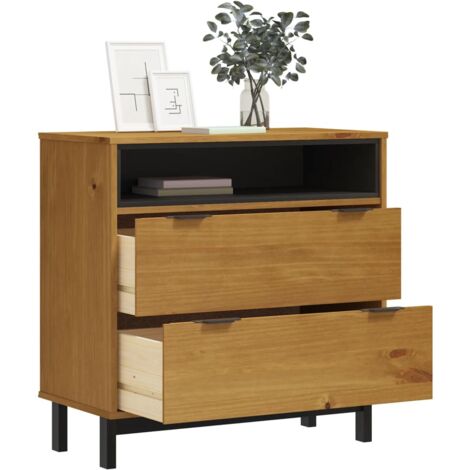 Drawer Cabinet，Drawer Chest FLAM 80x40x80 cm Solid Wood Pine VSVS3211512