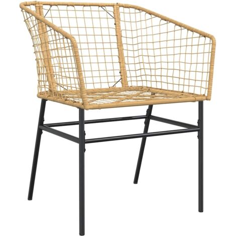 5 Piece Garden Dining Set，Outdoor Dining Set Brown Poly Rattan Glass ...