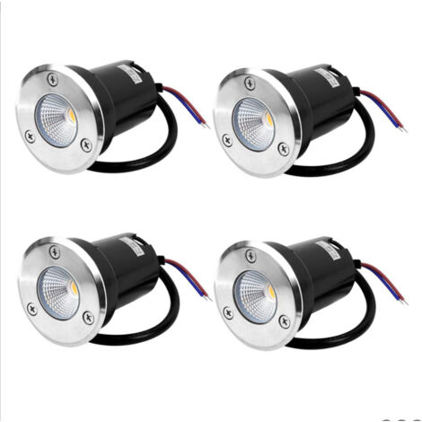 4 LED Bodeneinbaustrahler, 5W Bodeneinbauleuchte für den Außenbereich