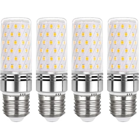E27 Mais LED-Lampe, 16 W, warmweiß 3000 K, 1450 lm, 360°-Licht, E27 100 Watt Halogen-Äquivalent, AC 230 V, nicht dimmbar, E27 Mais Warm-LED-Lampe für Deckenleuchte, 4er-Set [Energieklasse E]