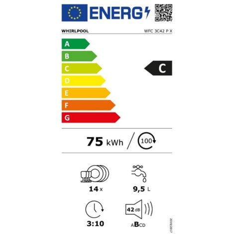 Lave-vaisselle 14 couverts - inox - WFC3C42PX