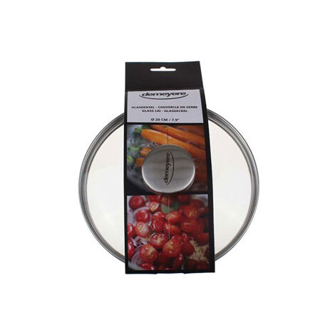 Couvercle En Verre Risoli Bohemia - Diamètre 20 Cm - Pour Rondelles à Pression - Accessoire De Rangement