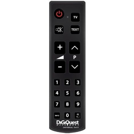 DIGIQUEST Universale EASY per tutte le TV - Tasti grandi per una maggiore visibilià.Ideale anche per strutture alberghiere, ospedaliere...Mantiene le impostazioni in assenza di batterie.