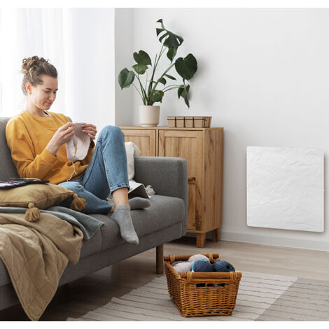 Radiateur électrique OXIA 1000W – Inertie Céramique, Programmable, Détection Fenêtre, IP24, Blanc