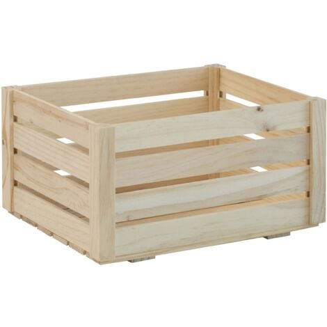 Caisse de rangement en pin massif Home box Moyenne