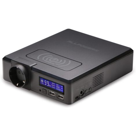 ALLPOWERS S200 Centrale Elettrica Portatile 154Wh/41600mAh, Power Bank con 200W Presa AC, 60W USB-C, Uscita Wireless, Generatore solare per Emergenza, Campeggio, Viaggi, Casa