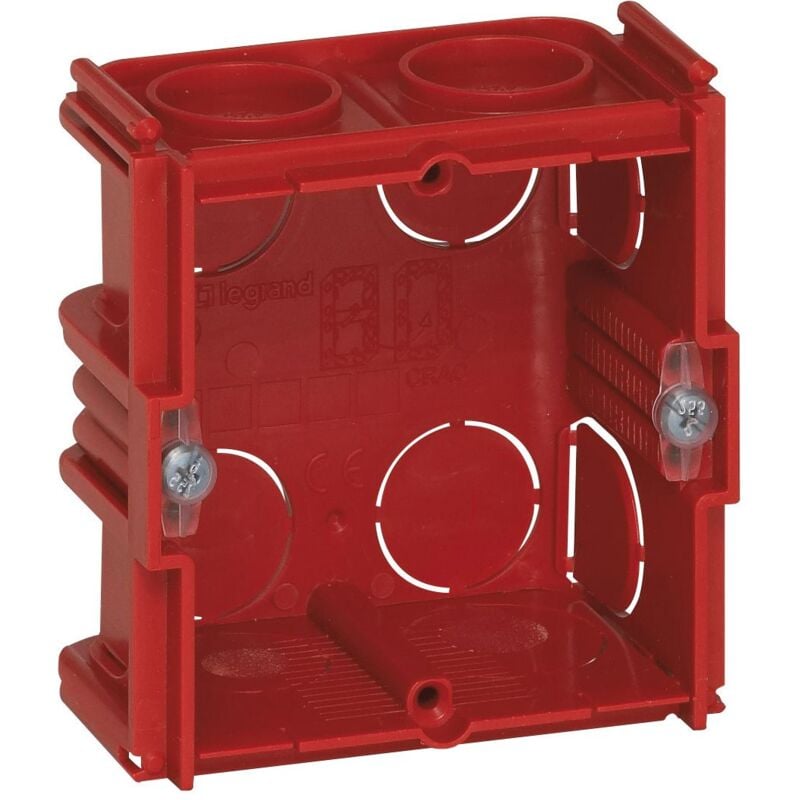Legrand - Boîte à encastrer carrée Batibox maçonnerie - 1 poste - Profondeur 40mm
