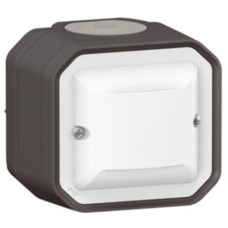 Legrand - Détecteur mural Plexo sans Neutre 100W LED - Complet Anthracite (1/3)