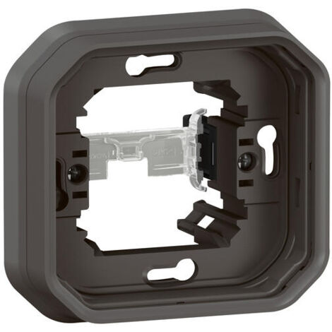 Plaque avec support 1 Poste Blanc Plexo LEGRAND 069692