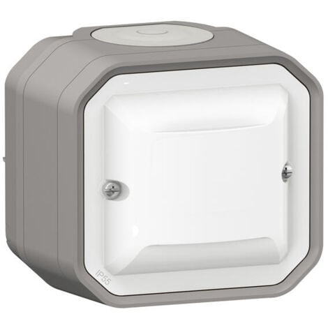 Legrand - Détecteur de mouvement sans Neutre Plexo complet saillie - Gris