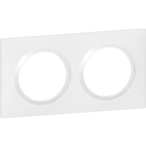 Legrand - Plaque carrée Dooxie 2 postes - Finition Blanc