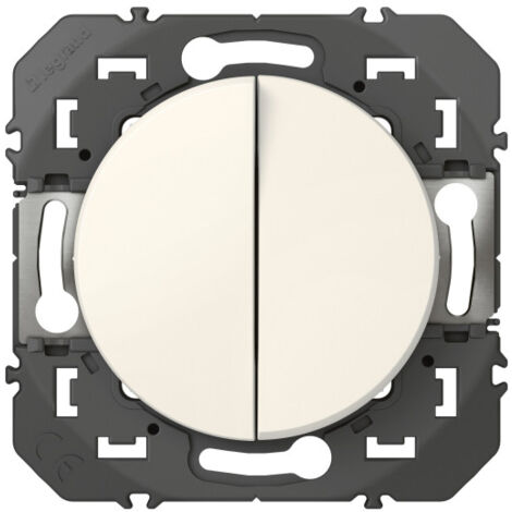 Legrand – Double interrupteur va-et-vient à assembler – Compatible plaques Dooxie – Fixation sans outil – Pour circuits d'éclairage indépendants