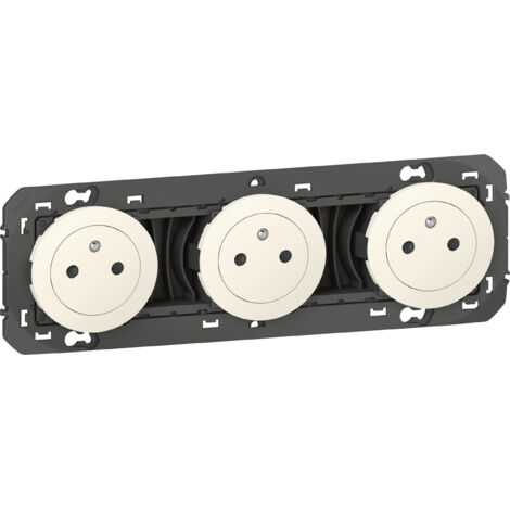 Legrand – Triple prise de courant 2P+T précâblée 16A – Borne à connexion automatique – Encastrée – Blanc pour installation simplifiée