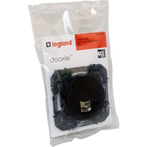 Legrand - Prise blindée RJ45 catégorie 6 STP Dooxie - Finition Noir