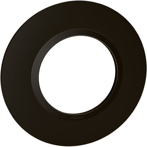 Legrand – Plaque ronde 1 poste Dooxie – Finition noir velours – Plastique – Compatible mécanismes Dooxie – Installation intérieure