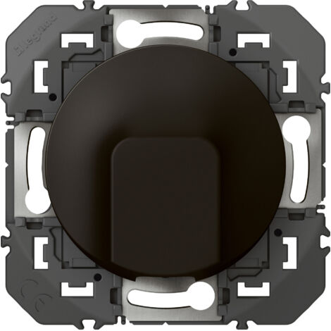 Legrand – Sortie de câble encastrée noir – Pour câbles Ø5 à Ø12 mm – IP21 – Résistance chocs IK04 – Fixation à vis ou griffes