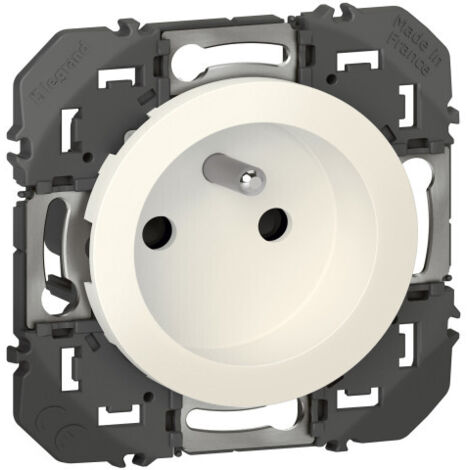 Legrand – Prise de courant 2P+T 16A à puits – Système de connexion rapide sans outil – Protection renforcée contre contacts accidentels – Blanc