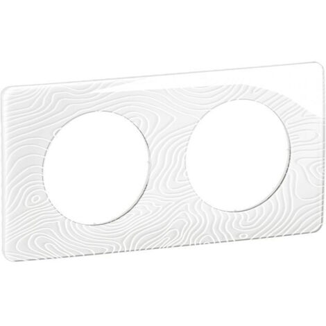 Legrand - Plaque Céliane 2 postes - Blanc Relief