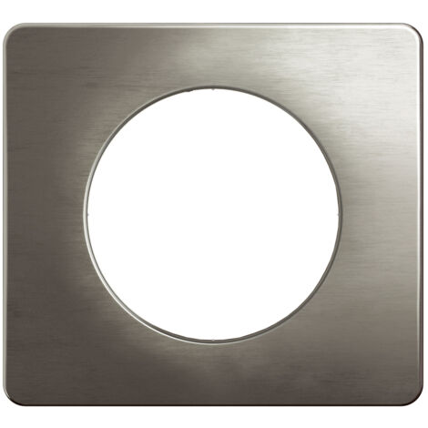 Legrand – Plaque Céliane 1 poste – Acier satinée – Finition métal – Compatible avec mécanismes Céliane – Fabrication française