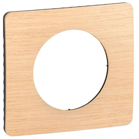 Plaque Céliane 1 poste Hêtre emballage GD LEGRAND CP1421