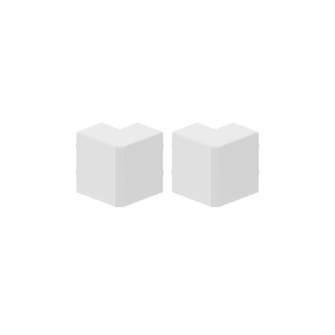 GGK - Lot de 2 angles extérieurs blancs pour moulure électrique 15 x 30