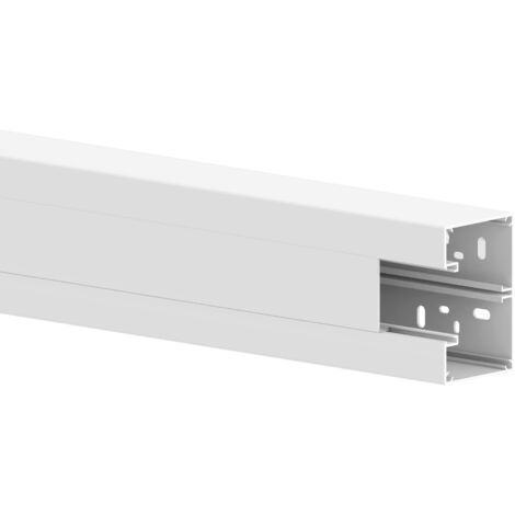 GGK – Goulotte électrique 65x100mm L.1m blanche – Pose en clips rapide – Pré-perforée pour gamme Mosaic – WS10225