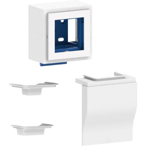 GGK BOITIER APPAREILLAGE 45X45 POUR PLINTHE ÉLECTRIQUE 4D 20X80MM BLANC 114313 (1/5)