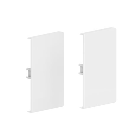 GGK – Lot de 2 embouts de finition pour goulotte électrique 65x100mm – Fixation par clipsage direct – Finition blanche – EAN8033