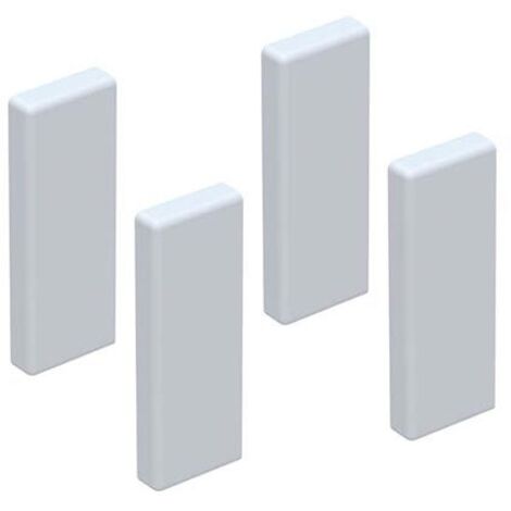 GGK – Lot de 4 embouts de finition blancs pour moulure électrique 15 x 30 mm – Clipsage facile – Surface brillante pour nettoyage rapide