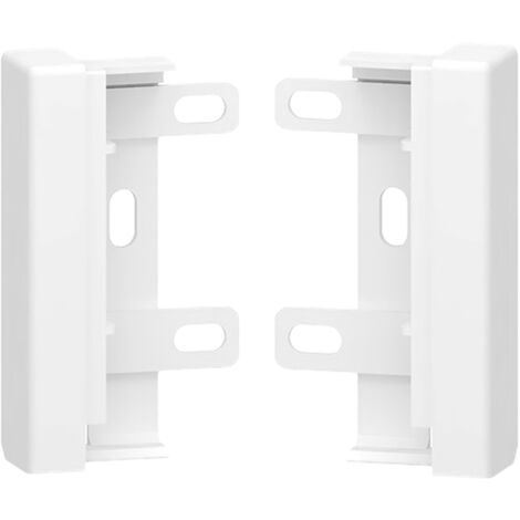 GGK – Lot de 2 embouts de finition blancs pour plinthe électrique 4D 20 x 80 – Finition soignée – Protection contre la poussière – Revêtement glossy facile à nettoyer (1/2)