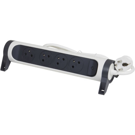 Legrand – Multiprise rotative 4 prises orientables 3 m – Interrupteur ON/OFF lumineux – Puissance 3680W – Fixation murale possible (1/5)