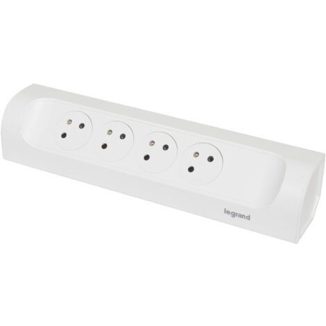 Legrand - Rallonge d'angle 4x2P+T Surface à câbler - Blanc (1/4)