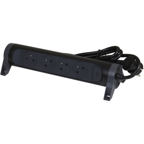 Legrand Multiprise Rotative 4 prises Noir et Gris 16A 230V (1/5)