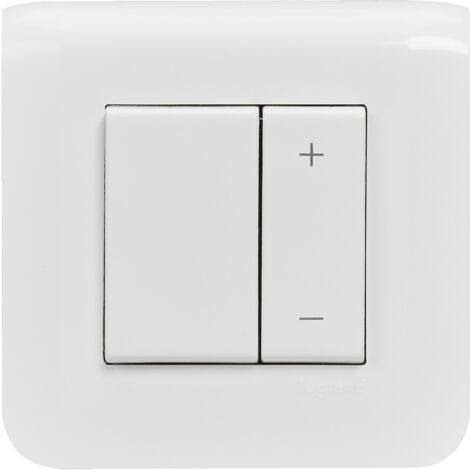 Legrand – Variateur de lumière complet 2 fils – Plaque contemporaine – Fixation à griffes – Compatible avec LED dimmables et halogènes