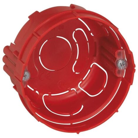 Legrand – Boîte d'encastrement ronde 67 mm – Plastique ajustable 30-40 mm – Montage à vis ou à griffe – Entrées latérales pour gaines