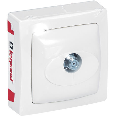 Legrand - Prise TV type "F" à visser Appareillage Saillie - Blanc
