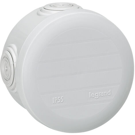 Legrand - Boîte de dérivation ronde Ø70mm, ép. 45mm - Fermeture par enclipsage - Gris