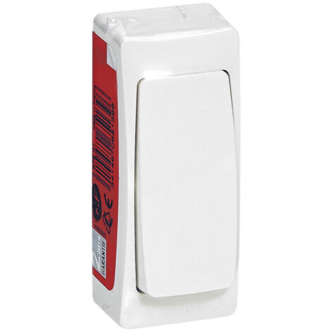 Legrand – Interrupteur va et vient blanc saillie – Fixation murale par vis – Compatible avec moulures DLPlus – 10A 2300W pour éclairage