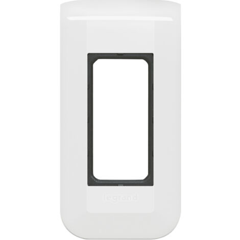 Legrand – Plaque Mosaic 1 module blanc – Installation facile – Support intégré pour mécanismes – Fixation par vis – Pour tous types de supports (1/10)