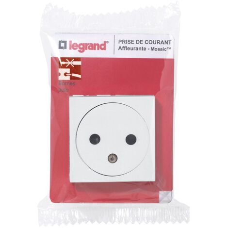 Legrand – Prise de courant 2P+T 16A – Installation sans outil – Alvéoles protégées sécurité enfant – Pour tableau électrique – Plastique robuste