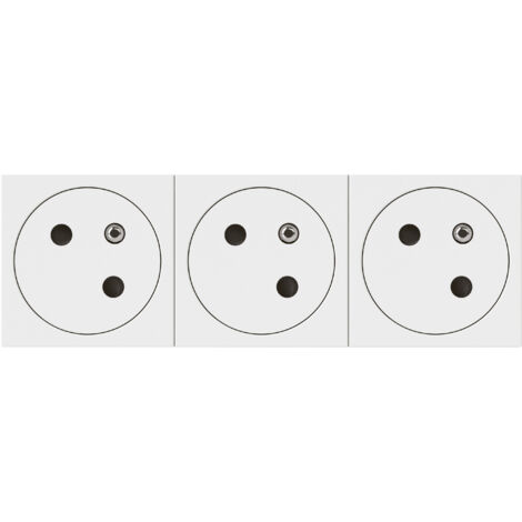Legrand – Prise de courant triple avec terre Mosaic – Installation en surface – 16A 250V – Bornes automatiques à levier – Compatible avec accessoires Mosaic (1/9)