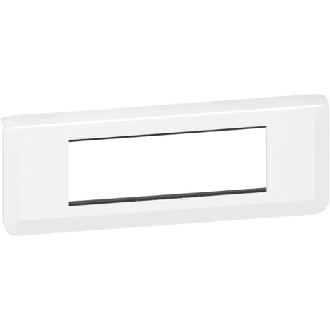 Legrand - Plaque Mosaic avec support pour 6 modules montage horizontal - Blanc