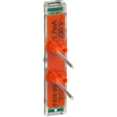 Legrand – Voyant témoin Mosaic Easy-Led 230V – Repère orange pour meilleure visibilité – Installation facile à brocher – Pour interrupteurs et poussoirs