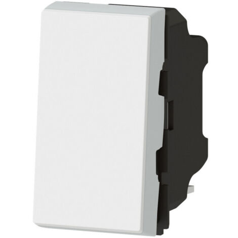 Legrand – Interrupteur va-et-vient étroit Mosaic – Plastique blanc brillant – Fixation à vis – Raccordement simplifié sans outil – Indice de protection IP31 (1/6)