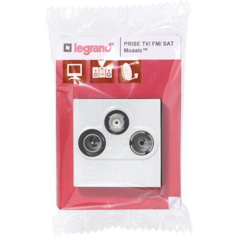 Legrand - Prise TV-R-SAT DAB+ Mosaic 2 modules - Blanc