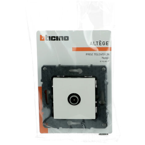 Prise télévision simple mâle Altège finition Neige BTICINO BTAL40DD