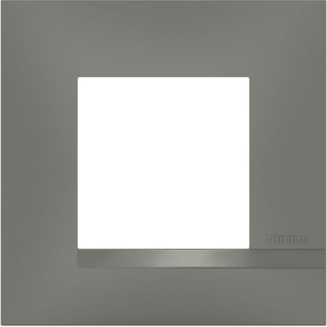 Bticino - Plaque Altège Classico 1 poste Nuage - Effet aluminium avec liseré effet alu